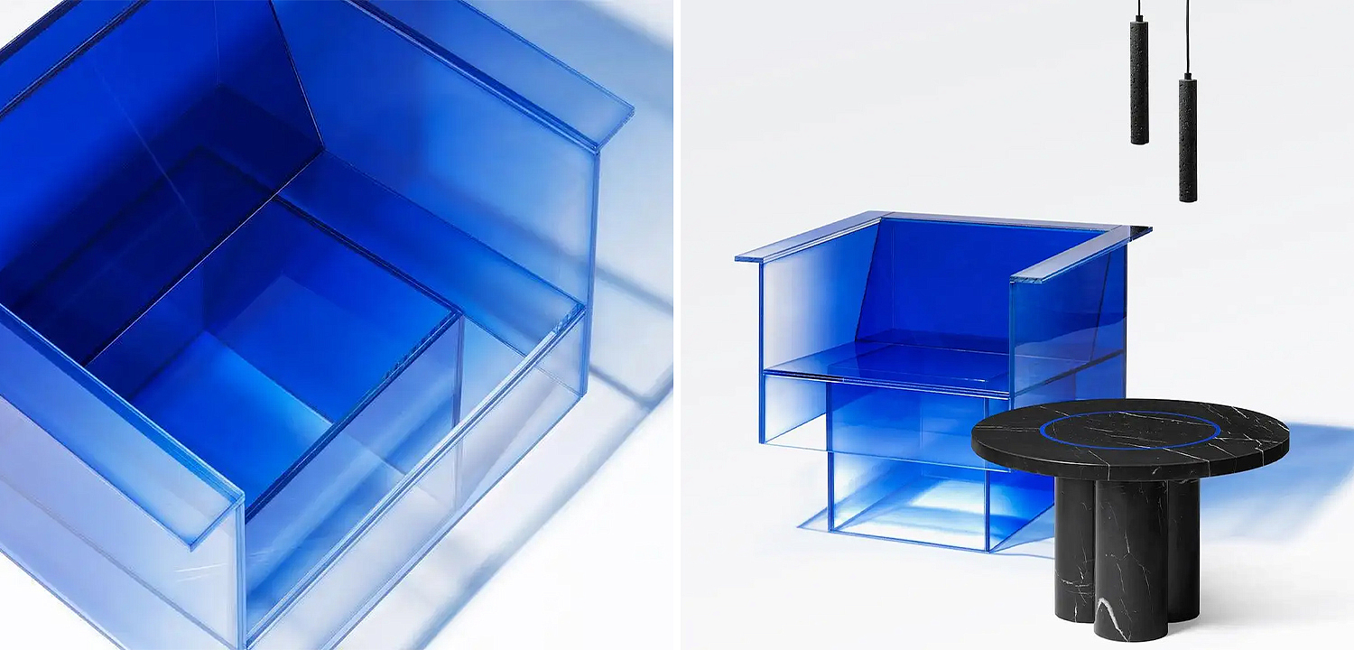 Дизайнерское Кресло Null Blue Glass Clear Armchair by Studio Buzao Дизайнерское Кресло Null Blue Glass Clear Armchair by Studio Buzao - Loft-Concept в Саратове