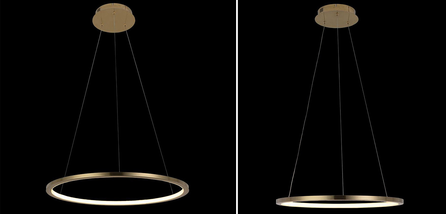 Подвесной светильник Yvette Ring Horizontal gold Подвесной светильник Yvette Ring Horizontal gold - Loft-Concept в Саратове