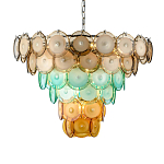 Люстра конусовидная с каскадом из разноцветных круглых подвесов Key Lustar варинант исполнения - 3 | Loft Concept в Саратове