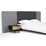 Кровать с большим мягким изголовьем Unity Dark Grey Bed варинант исполнения - 4 | Loft Concept в Саратове