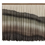 Пейзаж из нитей Макраме Wall decor Black and White Landscape варинант исполнения - 5 | Loft Concept в Саратове