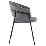 Стул в велюре серого цвета Horizon варинант исполнения - 3 | Loft Concept в Саратове