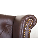 Диван из натуральной кожи на 4-х деревянных ножках из массива бука Thomas Seating brown варинант исполнения - 6 | Loft Concept в Саратове