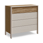 Комод 4 ящика с подсветкой на рельефном фасаде Warm Industrial варинант исполнения - 6 | Loft Concept в Саратове