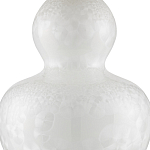 Настольная лампа фарфоровая с плиссированным конусовидным абажуром White Glaze варинант исполнения - 1 | Loft Concept в Саратове