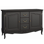 Буфет черный из массива бука с 3-мя ящиками и 2-мя дверцами Black Provence варинант исполнения - 1 | Loft Concept в Саратове