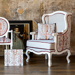 Кресло из массива бука бежевое с растительным орнаментом Raffael Beige Floral Armchair варинант исполнения - 12 | Loft Concept в Саратове