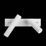 Бра с двумя цилиндрическими повортными спотами белого цвета Trumpet tube варинант исполнения - 7 | Loft Concept в Саратове