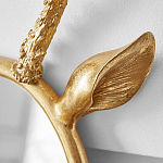 Овальное зеркало с декором оленьи рога Golden Deer Mirror варинант исполнения - 2 | Loft Concept в Саратове