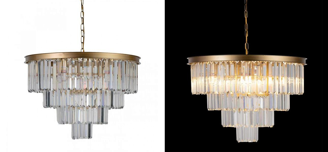 Круглая Люстра RH 1920s Odeon GOLD iron Four Layers Серое Прозрачное диаметр 60 см Круглая Люстра RH 1920s Odeon GOLD iron Four Layers Серое Прозрачное диаметр 60 см - Loft-Concept в Саратове