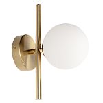 Бра с золотым основанием и белым плафоном в форме шара Bubble варинант исполнения - 1 | Loft Concept в Саратове