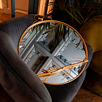 Зеркало настенное в раме золотого цвета с декором птица на ветке Mirror Portal варинант исполнения - 4 | Loft Concept в Саратове