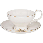 Чайный набор  белого цвета из фарфора на 6 персон 12 предметов Shine Porcelain варинант исполнения - 1 | Loft Concept в Саратове