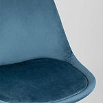 Стул с мягким велюровым сиденьем Arvika Blue варинант исполнения - 7 | Loft Concept в Саратове