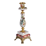 Подсвечник с цветочной росписью из фарфора с бронзовыми элементами Eden Garden варинант исполнения - 3 | Loft Concept в Саратове