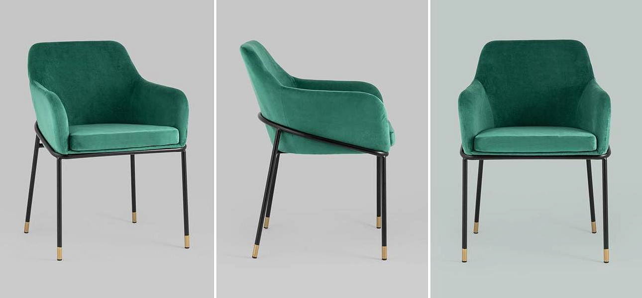 Стул Sandra Chair Зеленый Велюр Стул Sandra Chair Зеленый Велюр - Loft-Concept в Саратове