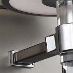 Бра цвета хром с белым цилиндрическим стеклянным плафоном Feiss варинант исполнения - 3 | Loft Concept в Саратове