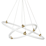 Люстра подвесная с двумя пересекающимися белыми светодиоидными кольцами Luke Lampco Tracer Lamp варинант исполнения - 1 | Loft Concept в Саратове