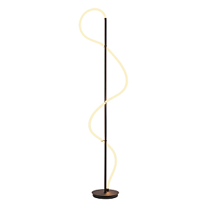 Торшер с изогнутым светодиодным элементом на металлическом основании Luke Lampco Tracer Lamp