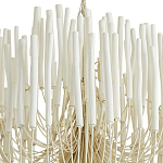 Люстра белая с несколькими ярусами деревянных палочек Bright Wooden Chandelier варинант исполнения - 9 | Loft Concept в Саратове