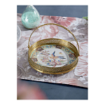 Блюдо фарфоровое с бронзовой ручкой Paradise Dish with Handle варинант исполнения - 3 | Loft Concept в Саратове