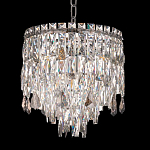 Люстра круглая с хрустальными подвесками на серебряном каркасе Roul Crystal Light варинант исполнения - 9 | Loft Concept в Саратове