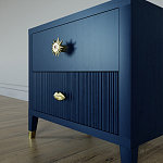 Тумба прикроватная с двумя ящиками Elsa Dreams Blue варинант исполнения - 3 | Loft Concept в Саратове