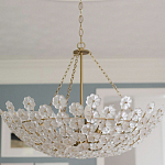 Люстра декорированная цветами из стекла Lightness of Flowers варинант исполнения - 4 | Loft Concept в Саратове