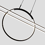 Светодиодная люстра Black LED Circle and Oval Lamp варинант исполнения - 6 | Loft Concept в Саратове