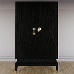 Платяной шкаф Elsa Dreams Black с 2-мя фасадами варинант исполнения - 4 | Loft Concept в Саратове