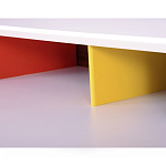 Письменный стол с 2-мя чёрными выдвижными ящиками и нишей с цветными разделителями Ballan варинант исполнения - 4 | Loft Concept в Саратове