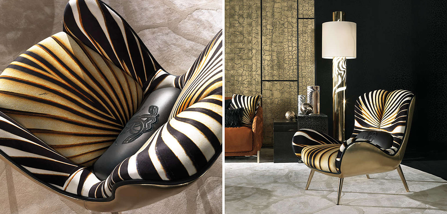 Дизайнерское Кресло Tifnit Armchairs стиль Roberto Cavalli II Дизайнерское Кресло Tifnit Armchairs стиль Roberto Cavalli II - Loft-Concept в Саратове