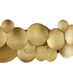 Люстра круглая из многослойных золотых дисков Metal Disc Chandelier варинант исполнения - 1 | Loft Concept в Саратове