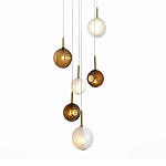 Люстра светодиодная с сферическими стеклянными плафонами Splatter варинант исполнения - 2 | Loft Concept в Саратове