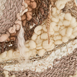 Овальный Современный Гобелен Абстракция в бежевых тонах Shallow варинант исполнения - 5 | Loft Concept в Саратове