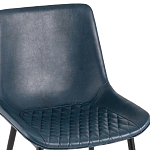 Стул с обивкой из экокожи темно-синего цвета RHOMBUSES UPHOLSTERY варинант исполнения - 6 | Loft Concept в Саратове