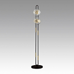 Торшер с 2-мя прозрачными стеклянными плафонами и золотистыми декоративными вставками Virelia варинант исполнения - 3 | Loft Concept в Саратове