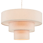 Люстра круглая трехъярусная с тканевыми абажурами Light Soft Glow варинант исполнения - 3 | Loft Concept в Саратове