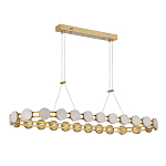 Люстра овальная с круглыми светодиодными источниками света Maxine Light варинант исполнения - 3 | Loft Concept в Саратове