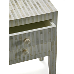 Тумбочка прикроватная White Pearl BEDSIDE CABINET 2 DRAWER варинант исполнения - 2 | Loft Concept в Саратове