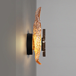 Бра с волнообразным стеклянным плафоном и вставкой из мрамора Liquid Stone варинант исполнения - 7 | Loft Concept в Саратове