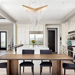 Люстра золотого цвета в форме галочки с каскадом длинных прозрачных трубок Eurofase варинант исполнения - 10 | Loft Concept в Саратове