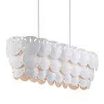 Люстра овальной формы с белыми подвесными элементами White Natural Lines варинант исполнения - 1 | Loft Concept в Саратове