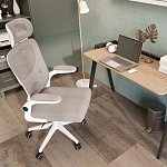 Кресло для компьютерного стола Easement Grey&White варинант исполнения - 9 | Loft Concept в Саратове