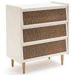 Комод с 3-мя ящиками из ротанга Blais Cream Wicker Furniture варинант исполнения - 2 | Loft Concept в Саратове