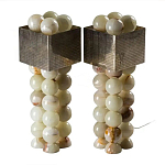 Настольная лампа с основанием из 24 выточенных сферических камней Through Stone варинант исполнения - 1 | Loft Concept в Саратове