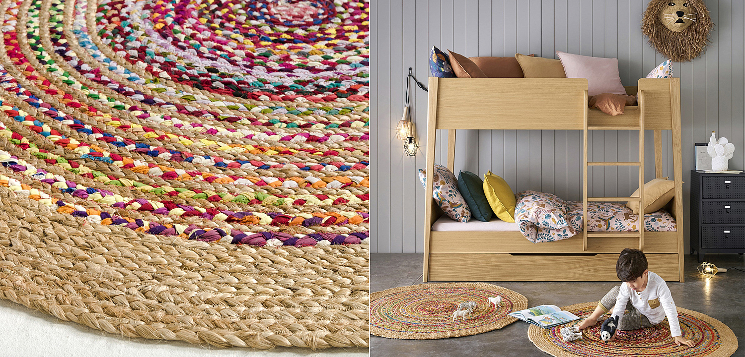 Ковер Round Multicolored Carpet джут и хлопок Ковер Round Multicolored Carpet джут и хлопок - Loft-Concept в Саратове
