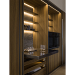 Кухонный гарнитур из дерева и камня с раздвижными дверцами OPERATING COLUMN 2.0 Dada Engenereed Kitchen варинант исполнения - 4 | Loft Concept в Саратове