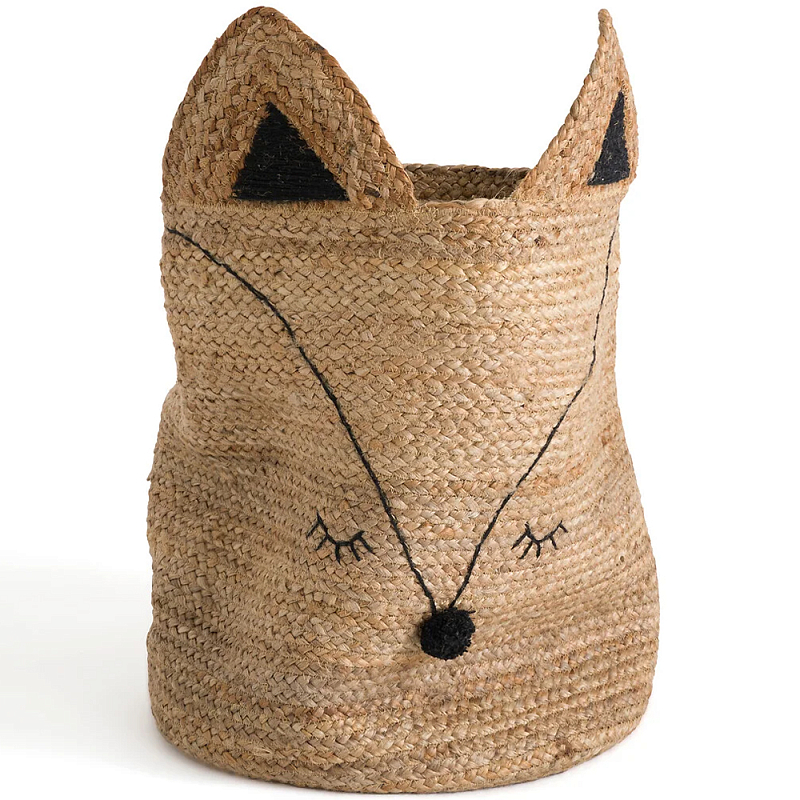 Плетеная корзина для детской в виде лисы Foxy Wicker Basket Коричневый Плетеная корзина для детской в виде лисы Foxy Wicker Basket Коричневый в Саратове | Loft Concept