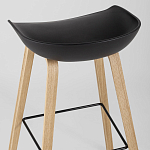 Барный стул на ножках из натурального дерева Boras Black варинант исполнения - 6 | Loft Concept в Саратове